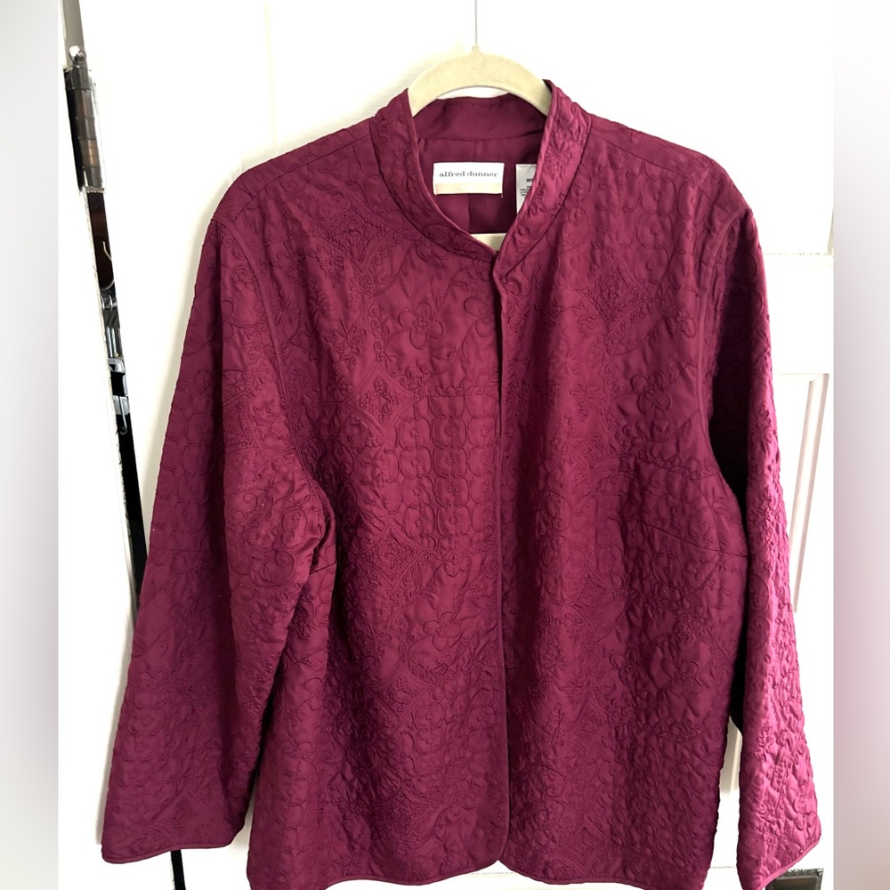 ALFRED DUNNER PLUM JACKET WOMENS SZ 20 W